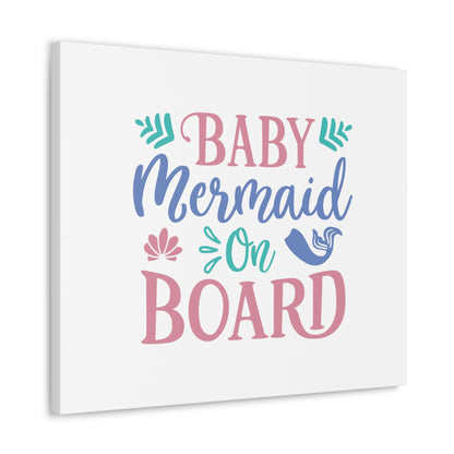 Baby Mermaid On Board, Mermaid Wall Art, Coastal Mermaid Decor, Beach House Mermaid Signs, Nautical Mermaid Decor, Mermaid Nursery Wall Decor - SaviTraviDesigns