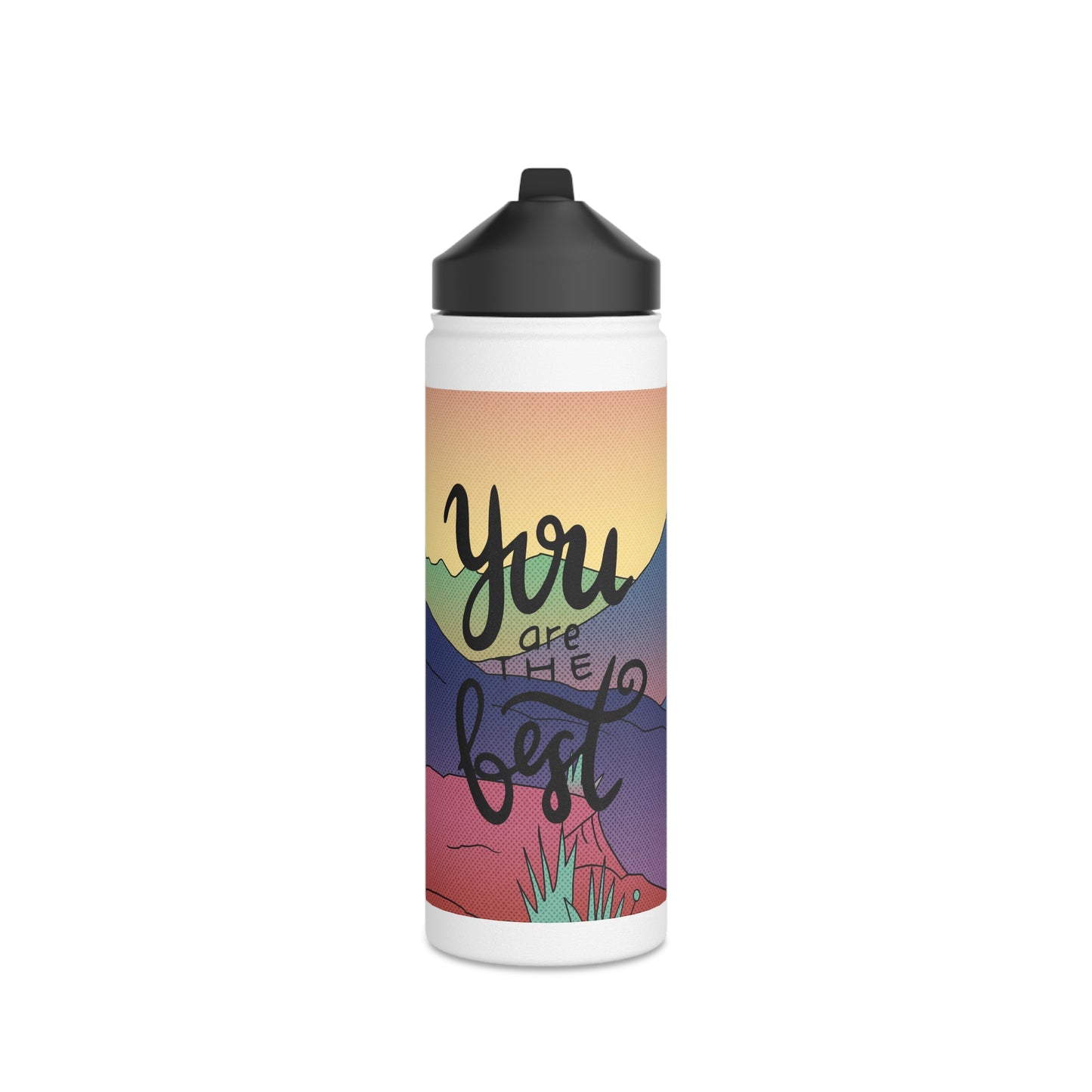 Print water bottle, Stainless Steel Water Bottle, Standard Lid - SaviTraviDesigns