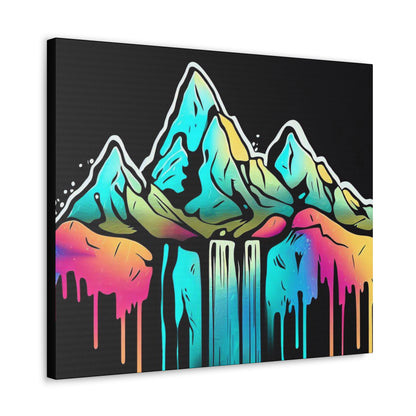 Mountain Waterfall, Graffiti-inspired home decor, Modern street art prints, Graffiti wall art, Street art canvas art, Graffiti artist prints - SaviTraviDesigns