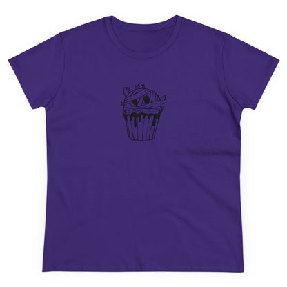 Mummy Cupcake, Halloween Cupcake Designs, Halloween Graphic Shirts, Spooky Halloween Shirts, Cute Halloween Graphic Tees Purple