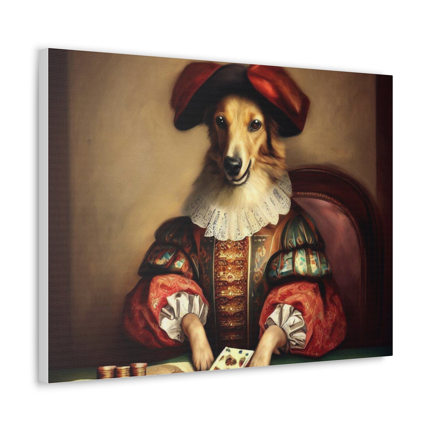 Fancy Dog, Canvas Dog Art, Dog Wall Art, Canine Canvas Art,Canvas Gallery Wraps, Pet Art - SaviTraviDesigns