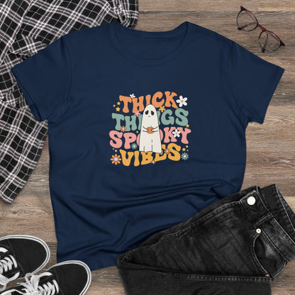 Thick Spooky Vibes, Halloween Graphic Shirts, Spooky Halloween Shirts, Scary Halloween Shirt Designs, Cute Halloween Graphic Tees, Funny Halloween Shirt Ideas