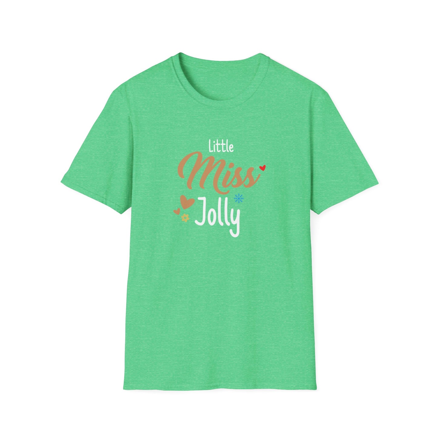 Little Miss Jolly Holiday Graphic Tee Heather Irish Green