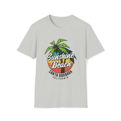 Sunshine Beach Santa Barbara |Beach Lifestyle Shirts | Summer Vibe Apparel Ice Grey