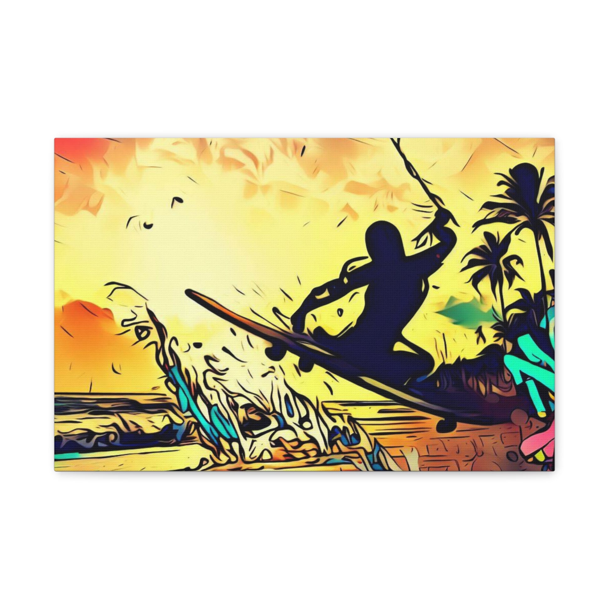 Kiteboarding, Graffiti art prints, Street art canvas, Urban art decor, Graffiti-style wall art, Graffiti canvas prints, Street art posters - SaviTraviDesigns