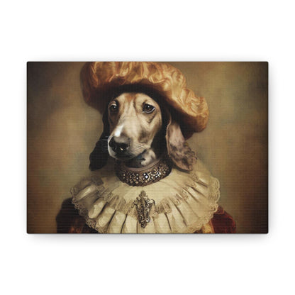 Fancy Dog, Canvas Dog Art, Dog Wall Art, Canine Canvas Art, Canvas Gallery Wraps 7" x 5" Premium Gallery Wraps (1.25″)