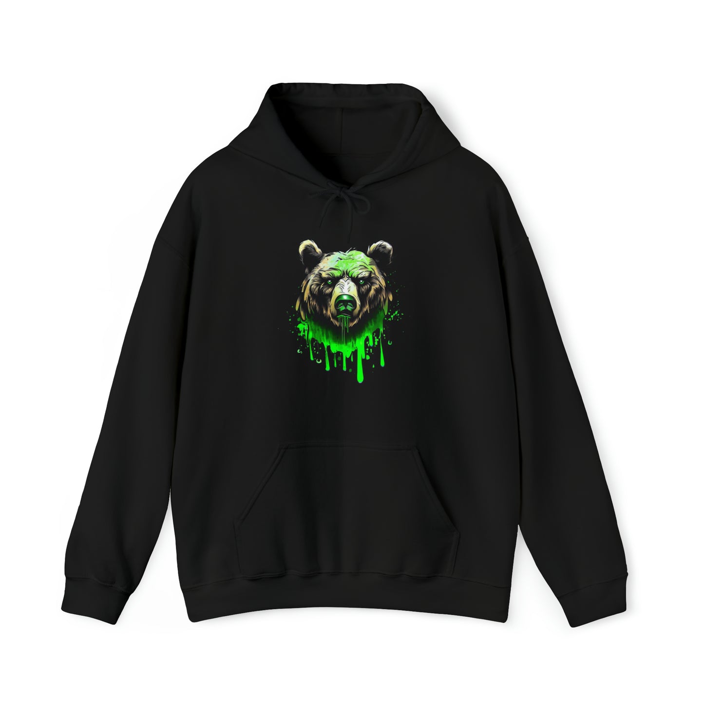 Bear Hoodie, Graffiti Graphic Shirt, Street Art, Urban Art, Unisex Hooded Sweatshirt Black