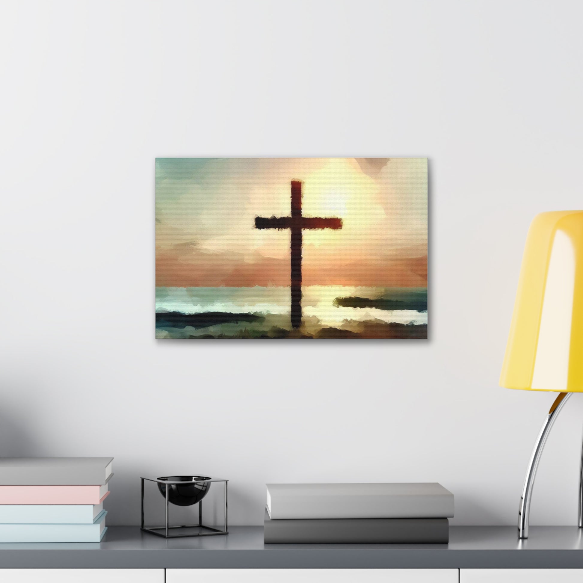 Christian wall art, Cross wall art, beach art, ocean art, Canvas Gallery Wraps - SaviTraviDesigns