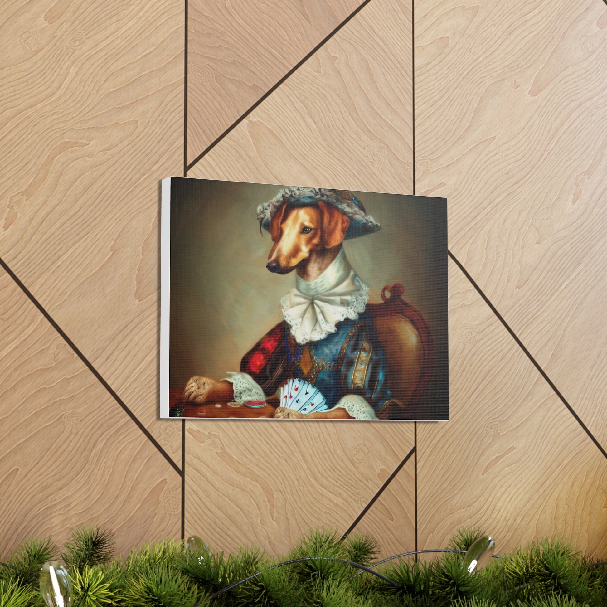 Fancy Dog, Canvas Dog Art, Dog Wall Art, Canine Canvas Art,Canvas Gallery Wraps, Pet Art, King Dog - SaviTraviDesigns