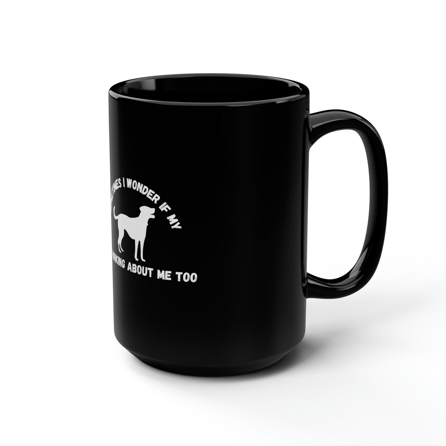 Sleek Black Dog Silhouette Mug A Stylish Tribute to Canine Companions Mug 15oz - SaviTraviDesigns