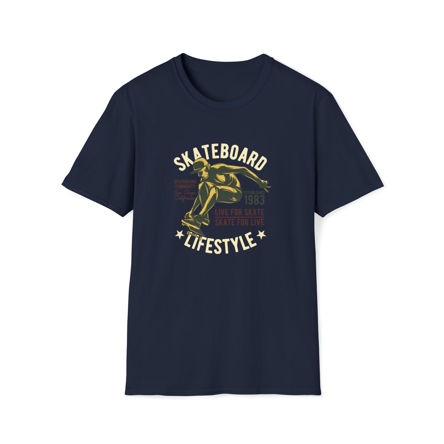 Skateboard Lifestyle |Beach Lifestyle Shirts | Summer Vibe Apparel Navy