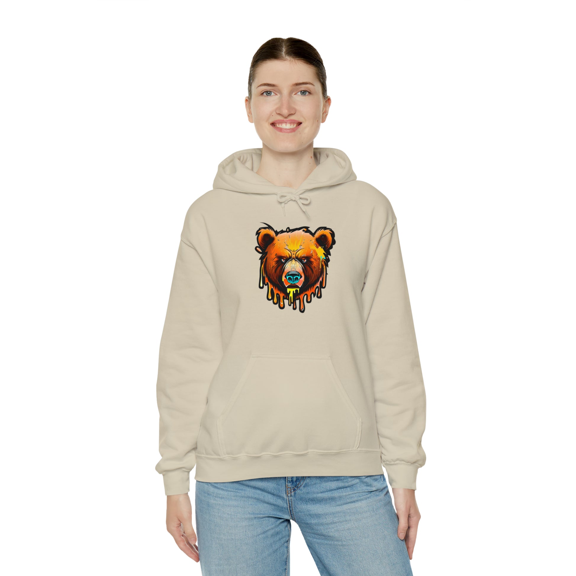 Bear Hoodie, Graffiti Graphic Shirt, Street Art, Urban Art, Unisex Hooded Sweatshirt, Bear Hoodie