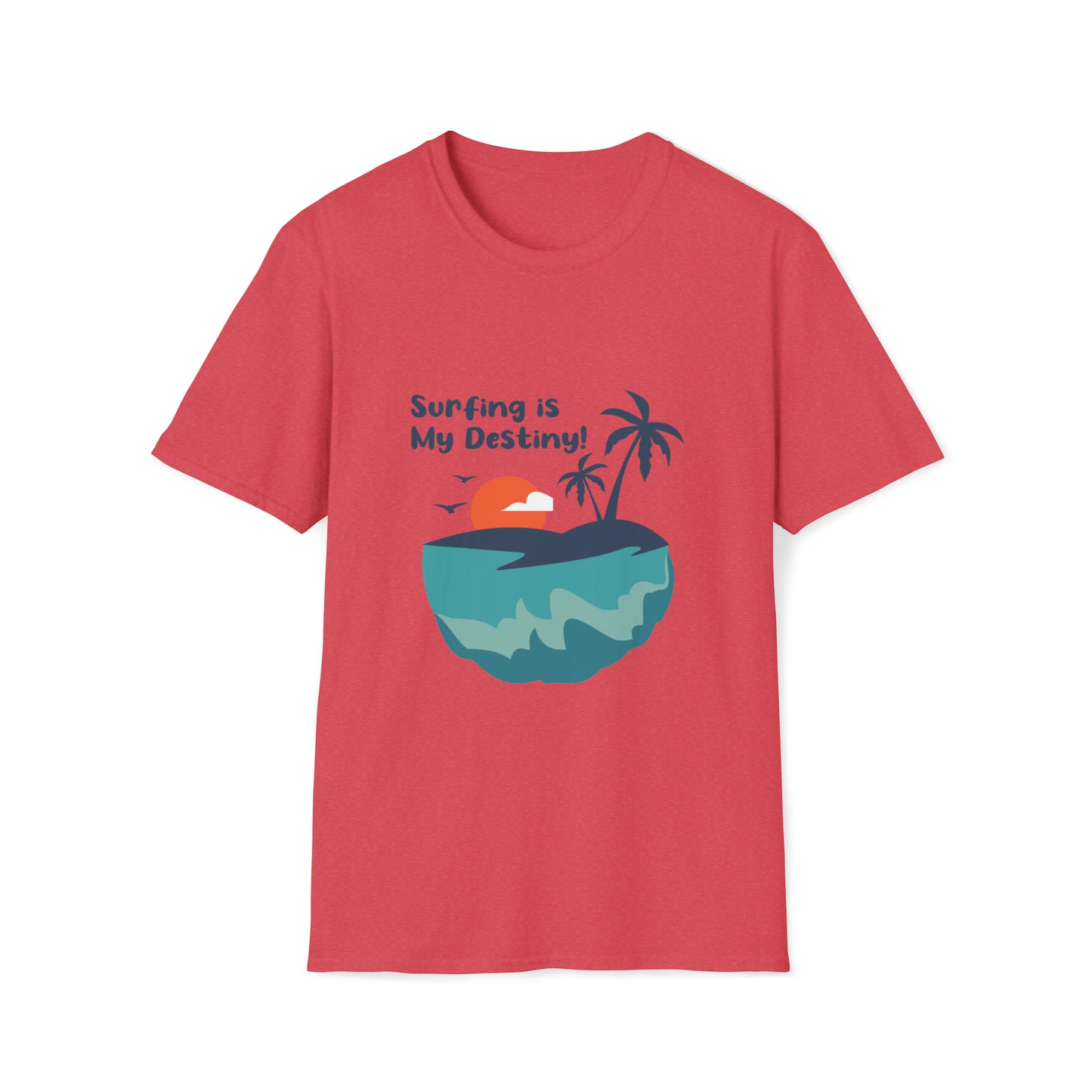 Surfing is My Destiny |Beach Lifestyle Shirts | Summer Vibe Apparel Heather Red