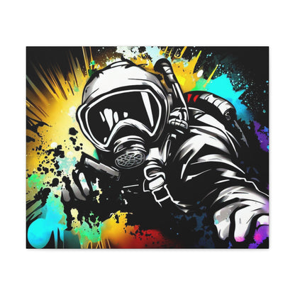 Gas Mask, SCUBA Diver, Graffiti Artist, Graffiti-inspired home decor, Modern street art prints, Graffiti wall art, Street art canvas art, Graffiti artist prints