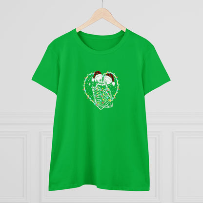 Skeleton Christmas, Skeleton Heart, Skeleton Love, Christmas Graphic Shirts, Festive Holiday T-Shirts, Ugly Christmas Sweater Tees