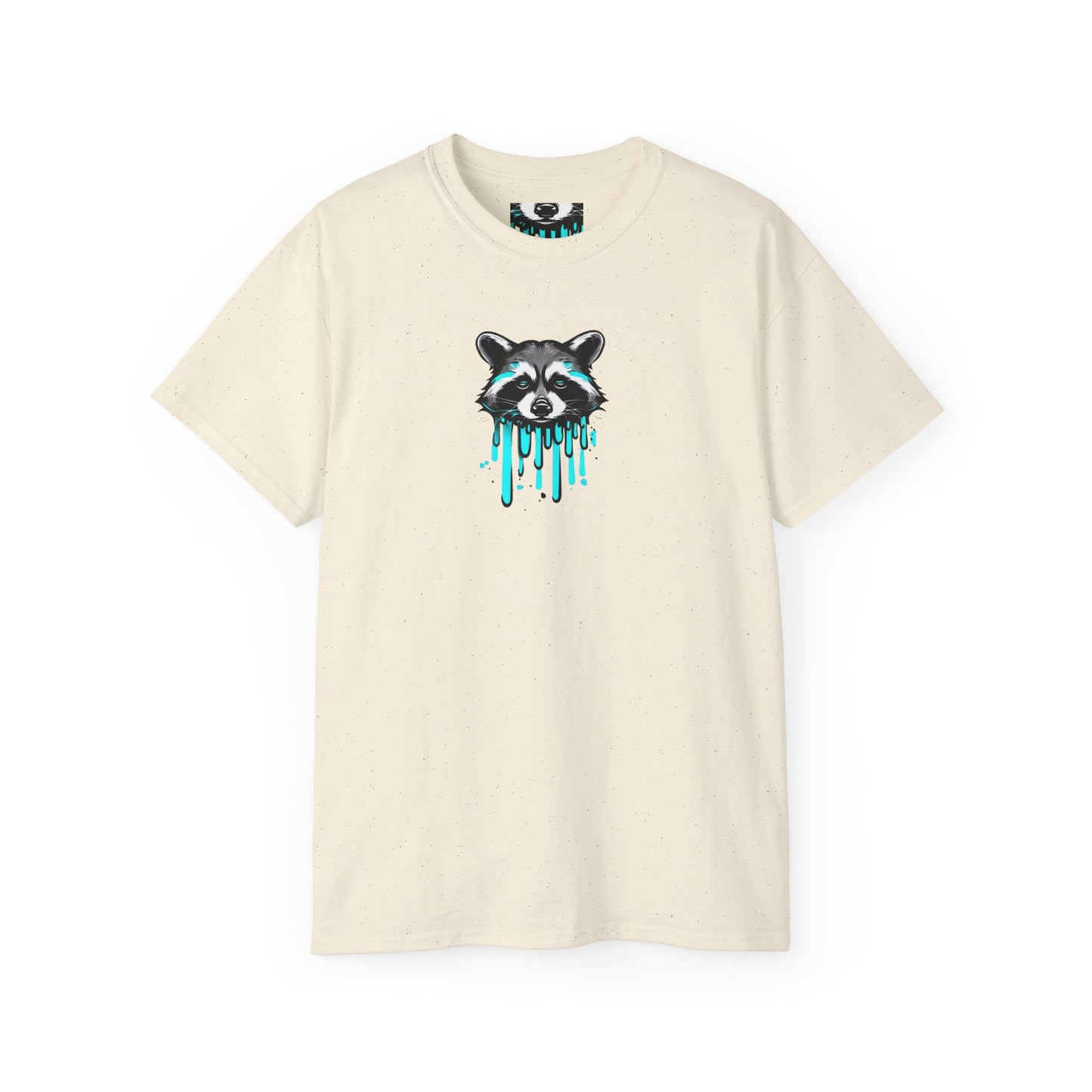 Juicy Blue Raccoon- Graffiti Print T-Shirt