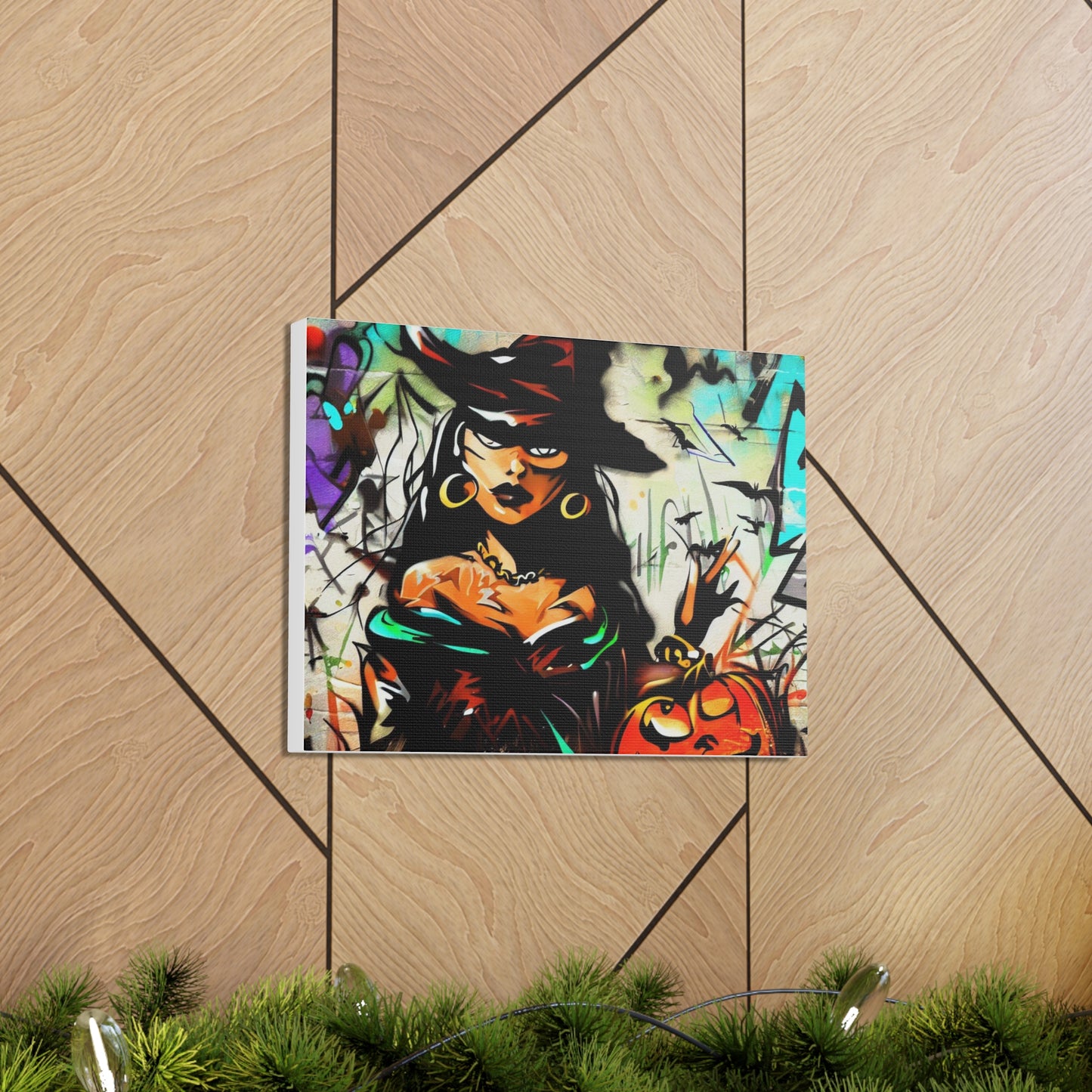 Halloween art, Witch canvas prints, Scary Halloween decor, Halloween home decor, Halloween wall, Gothic wall decor, Canvas Gallery Wraps