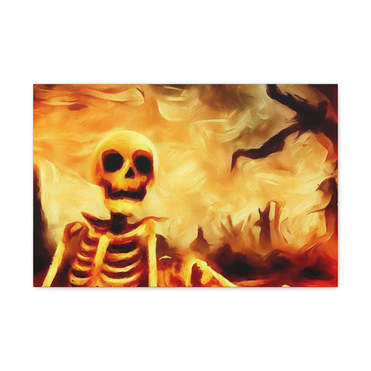 Halloween art, Skeleton canvas prints, Scary Halloween decor, Halloween home decor, Halloween wall, Gothic wall decor, Canvas Gallery Wraps - SaviTraviDesigns