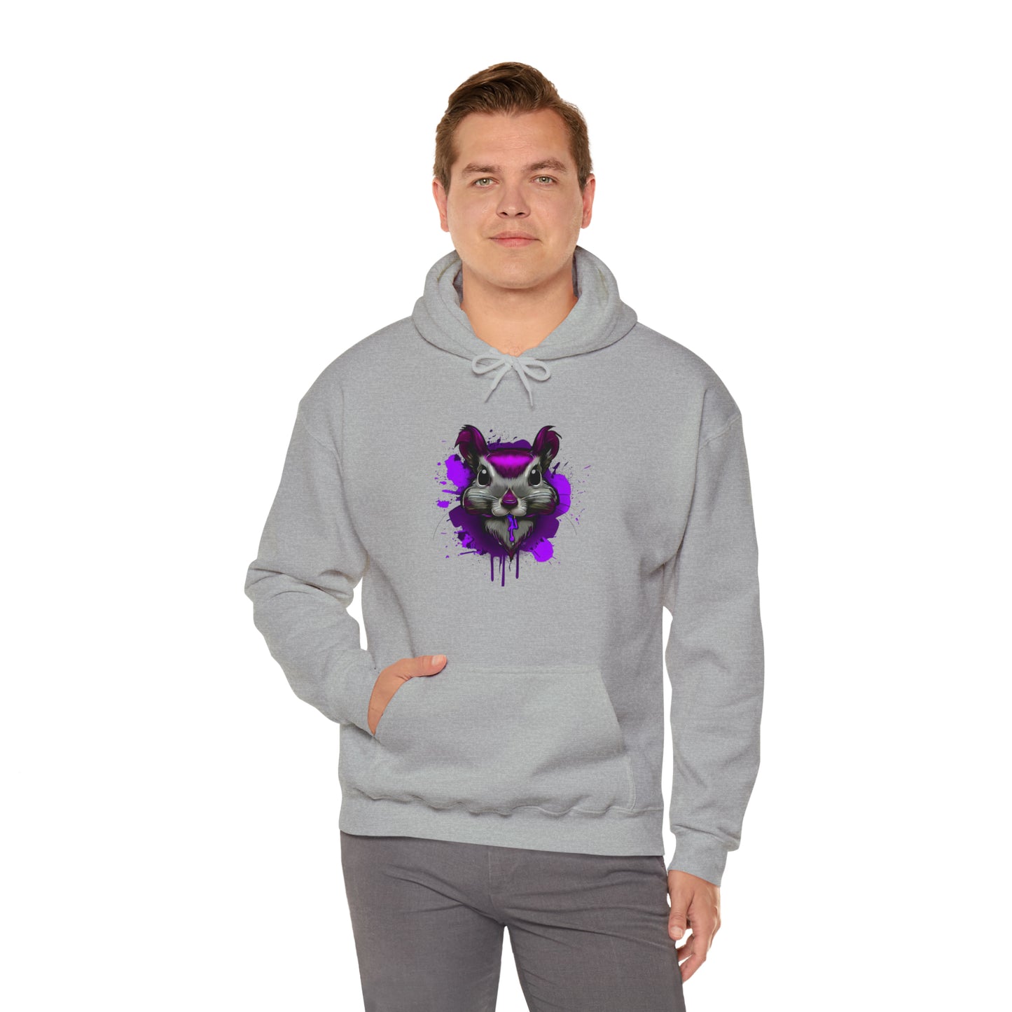 Graffiti hoodie, Graffiti Sweatshirt, Squirrel sweatshirt, Urban Art Hooded Sweatshirt, purple - SaviTraviDesigns