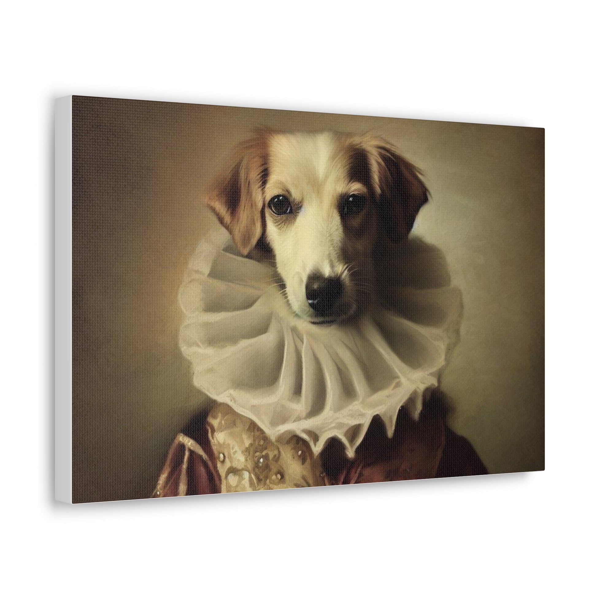 Fancy Dog, Canvas Dog Art, Dog Wall Art, Canine Canvas Art, Canvas Gallery Wraps