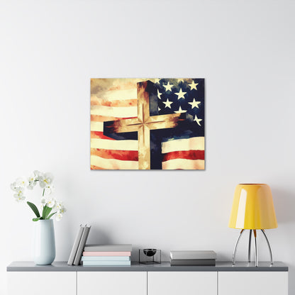 Christian wall art, Flag wall art, Canvas Gallery Wraps - SaviTraviDesigns