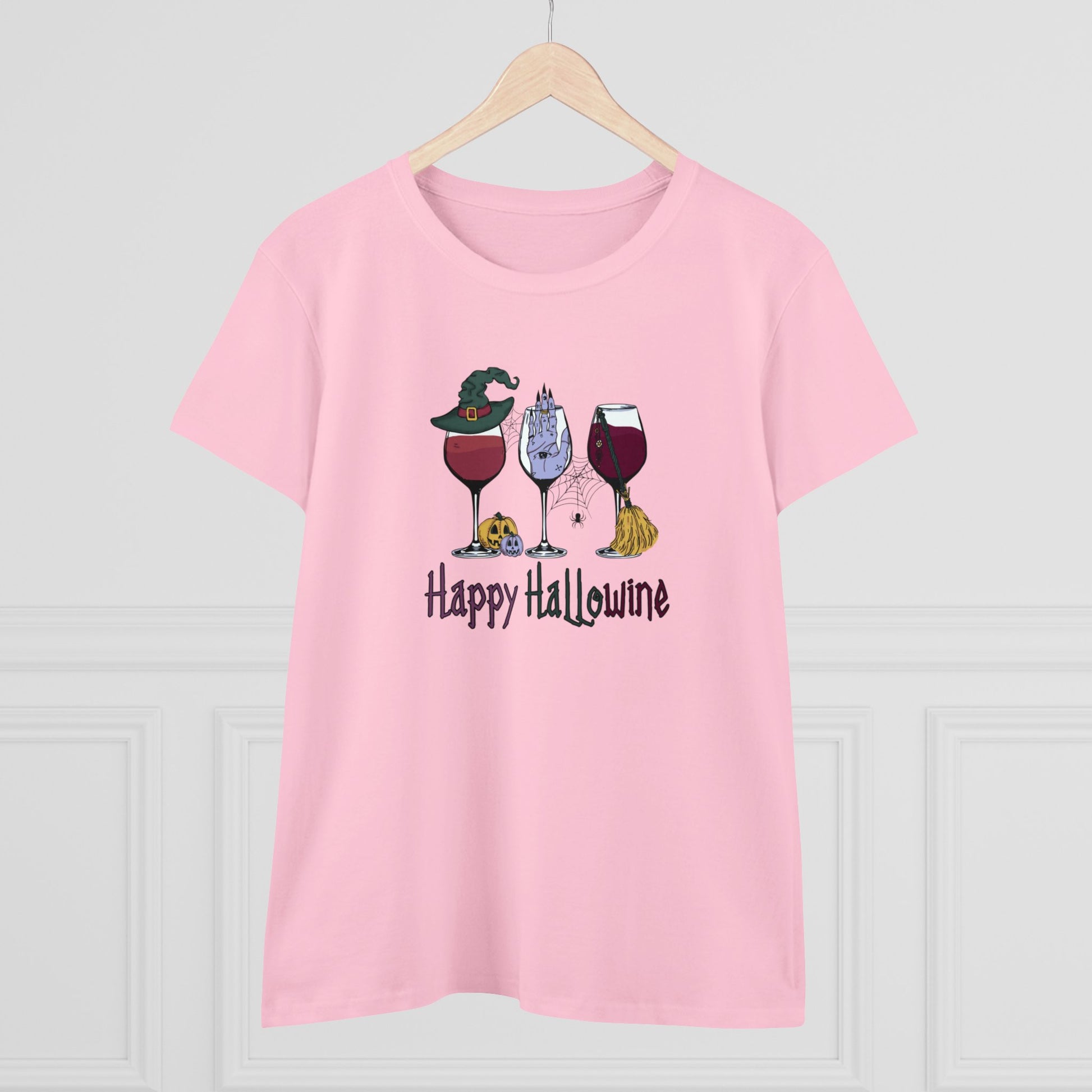 Happy Hallowine,Halloween Graphic Shirts, Spooky Halloween Shirts, Scary Halloween Shirt Designs, Cute Halloween Graphic Tees, Funny Halloween Shirt Ideas - SaviTraviDesigns