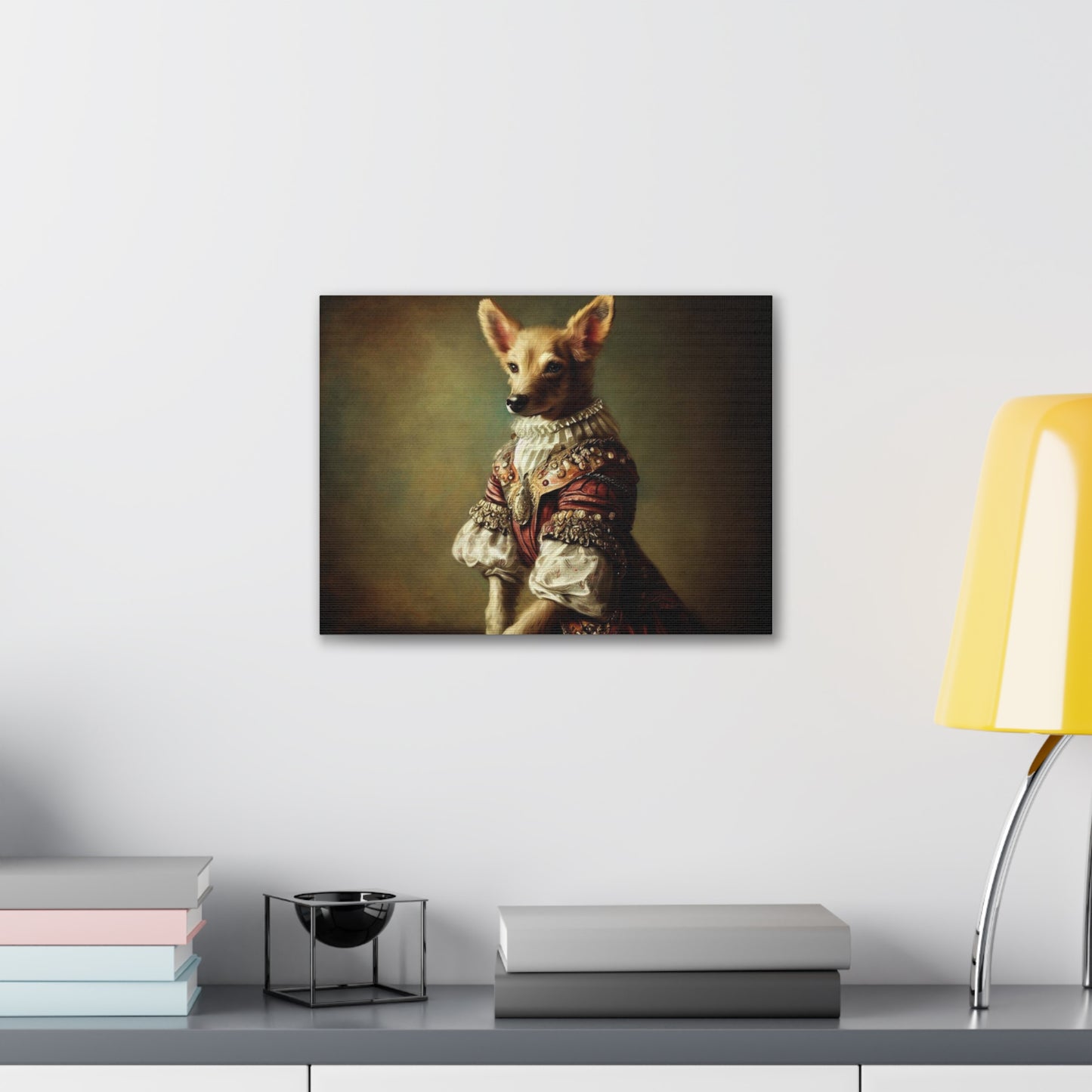 Fancy Dog, Canvas Dog Art, Dog Wall Art, Canine Canvas Art,Canvas Gallery Wraps, Pet Art - SaviTraviDesigns