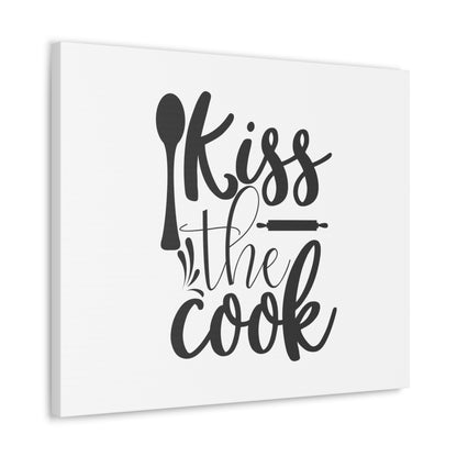 Kiss The Cook, Kitchen quote canvas prints, Kitchen wall decor quotes, Kitchen canvas art, Funny kitchen quotes on canvas, Inspirational kitchen quotes