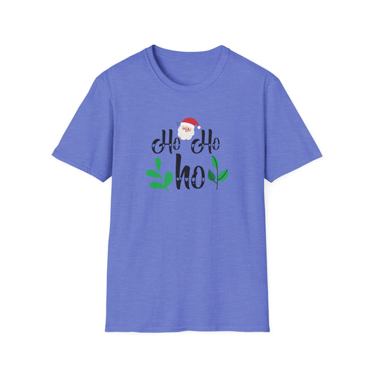 Ho Ho Ho Holiday Graphic T Shirt Heather Royal