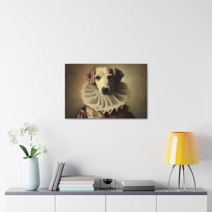 Fancy Dog, Canvas Dog Art, Dog Wall Art, Canine Canvas Art, Canvas Gallery Wraps