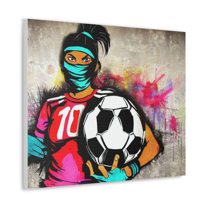 Soccer Player, Futbol Player, Graffiti art prints, Street art canvas, Urban art decor, Graffiti-style wall art, Graffiti canvas prints, Street art posters - SaviTraviDesigns