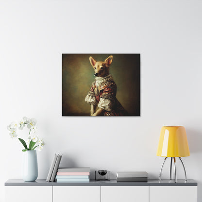 Fancy Dog, Canvas Dog Art, Dog Wall Art, Canine Canvas Art,Canvas Gallery Wraps, Pet Art - SaviTraviDesigns