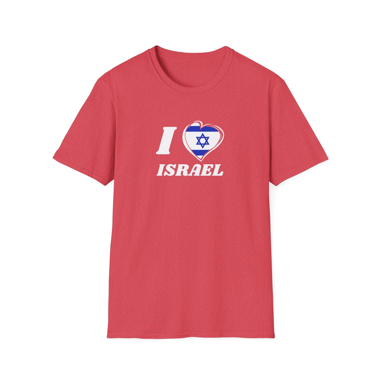 I Heart Israel Graphic T-Shirt Heather Red