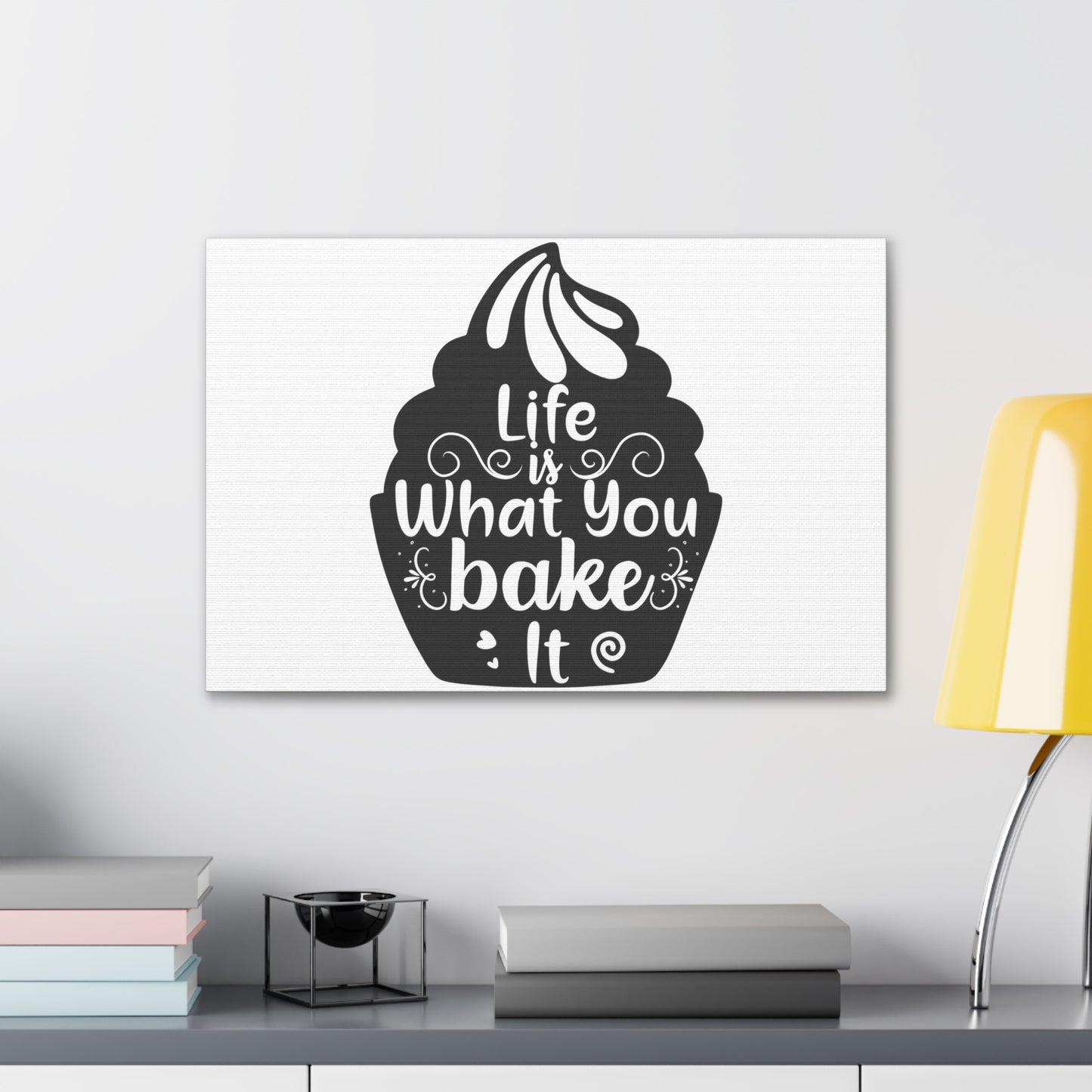 Life Is What You Bake It, Kitchen quote canvas prints, Kitchen wall decor quotes, Kitchen canvas art, Funny kitchen quotes on canvas, Inspirational kitchen quotes - SaviTraviDesigns