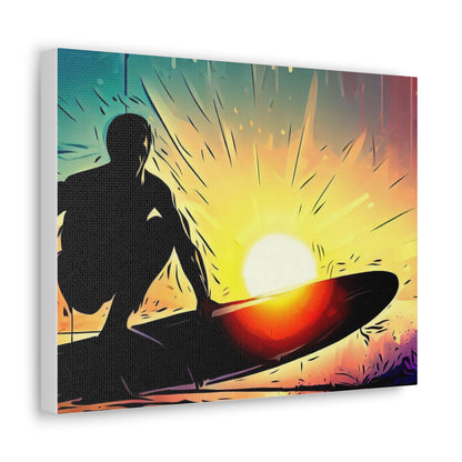 Surfer, Surfing Sunset, Graffiti-inspired home decor, Modern street art prints, Graffiti wall art, Street art canvas art, Graffiti artist prints - SaviTraviDesigns