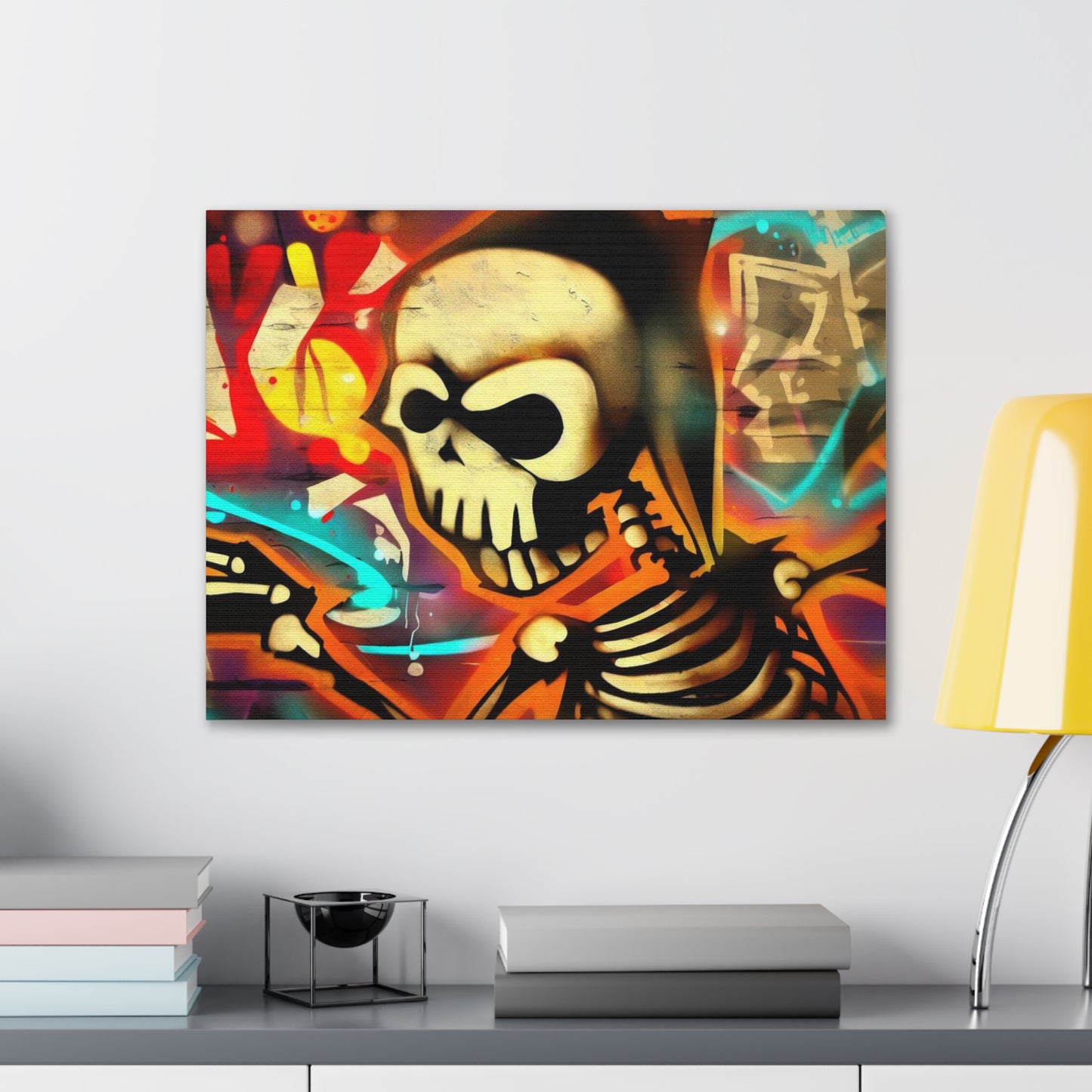 Halloween art, Skeleton canvas prints, Scary Halloween decor, Halloween home decor, Halloween wall, Gothic wall decor, Canvas Gallery Wraps - SaviTraviDesigns