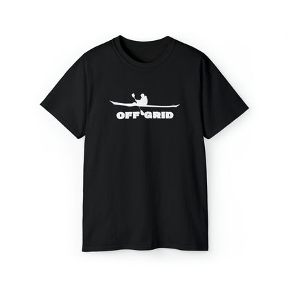 Off Grid Kayak Shirt | Hiking & Camping Tee | Nature-Inspired Outdoor Apparel Black