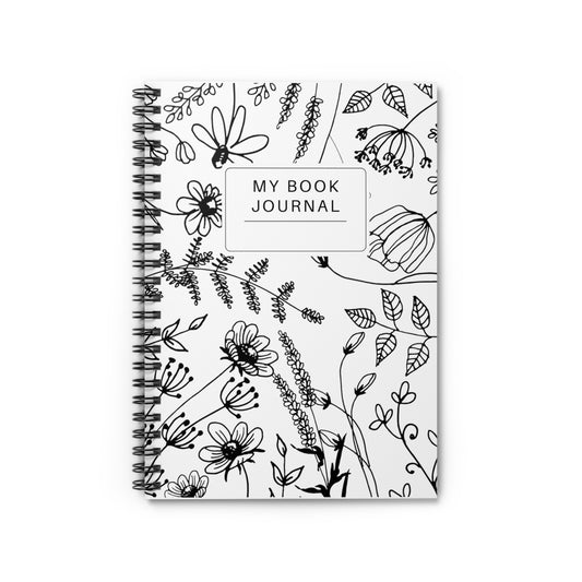 Floral Design, Journal, Spiral Notebook, Ruled Line - SaviTraviDesigns