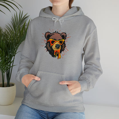 Bear Hoodie, Graffiti Graphic Shirt, Street Art, Urban Art, Unisex Heavy Blend™ Hooded Sweatshirt,