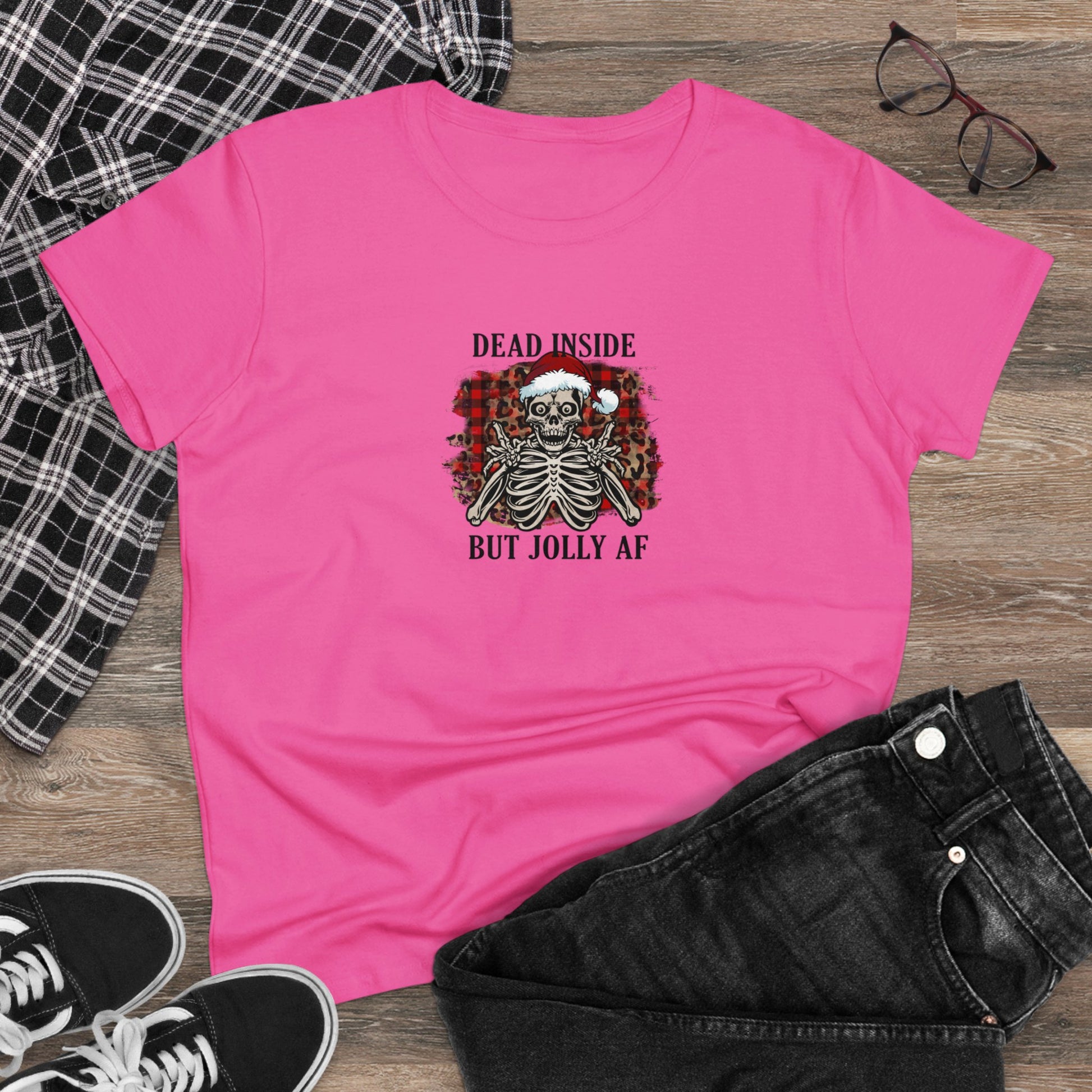 Deep Inside, Jolly AF, Christmas Graphic Shirts, Festive Holiday T-Shirts, Ugly Christmas Sweater Tees, Funny Christmas Shirt Designs, Cute Xmas Graphic Tees