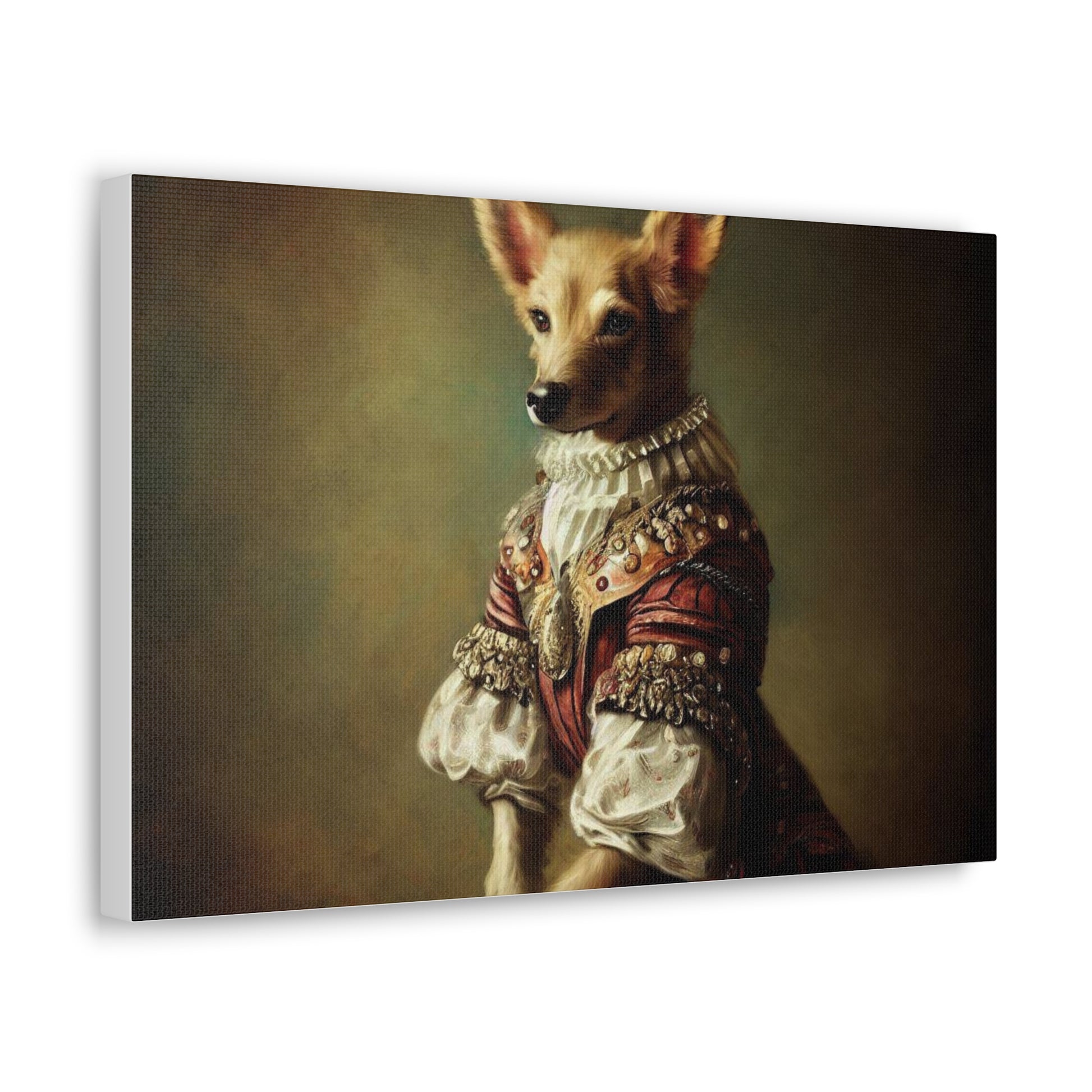 Fancy Dog, Canvas Dog Art, Dog Wall Art, Canine Canvas Art,Canvas Gallery Wraps, Pet Art - SaviTraviDesigns