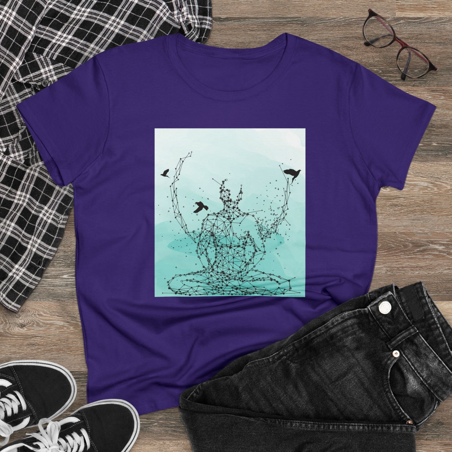 Meditation T-Shirts, Yoga Graphic Tees, Mindfulness Apparel, Zen T-Shirts, Spiritual Shirts, Chakra Tees, Womens T-Shirt