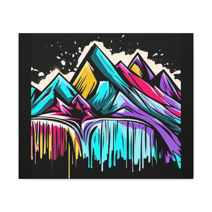 Graffiti Spray Can Mountain Painting