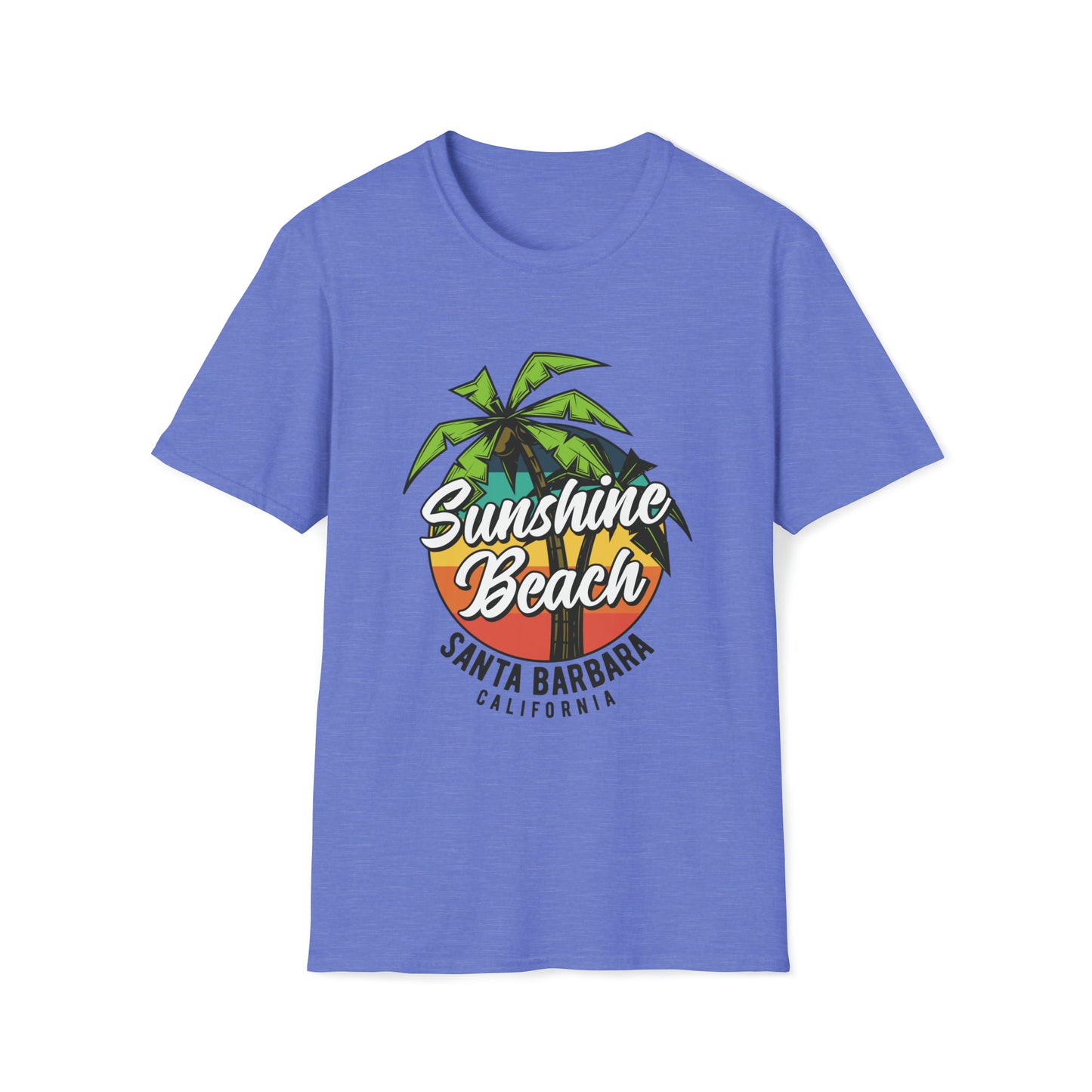 Sunshine Beach Santa Barbara |Beach Lifestyle Shirts | Summer Vibe Apparel Heather Royal