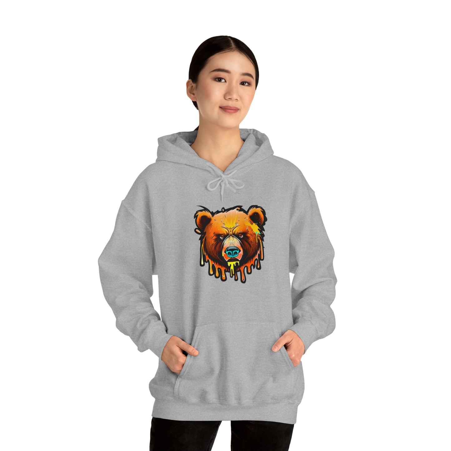 Bear Hoodie, Graffiti Graphic Shirt, Street Art, Urban Art, Unisex Hooded Sweatshirt, Bear Hoodie