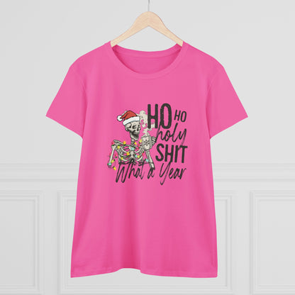 Ho Ho Holy Shit, What A Year, Christmas Graphic Shirts, Festive Holiday T-Shirts, Ugly Christmas Sweater Tees, Funny Christmas Shirt Designs, Cute Xmas Graphic Tees