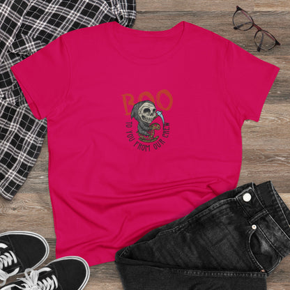 Boo To You and Our Crew, Halloween Graphic Shirts, Spooky Halloween Shirts, Scary Halloween Shirt Designs, Cute Halloween Graphic Tees, Funny Halloween Shirt Ideas