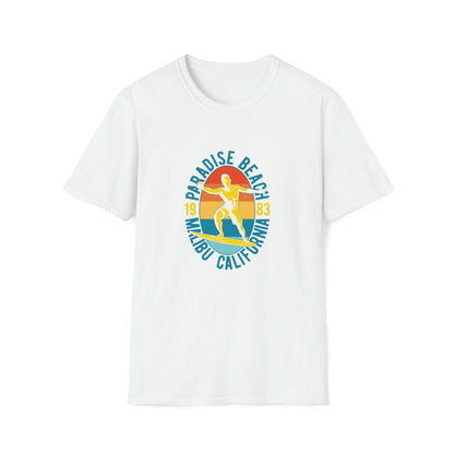 Paradise Beach Malibu |Beach Lifestyle Shirts | Summer Vibe Apparel White