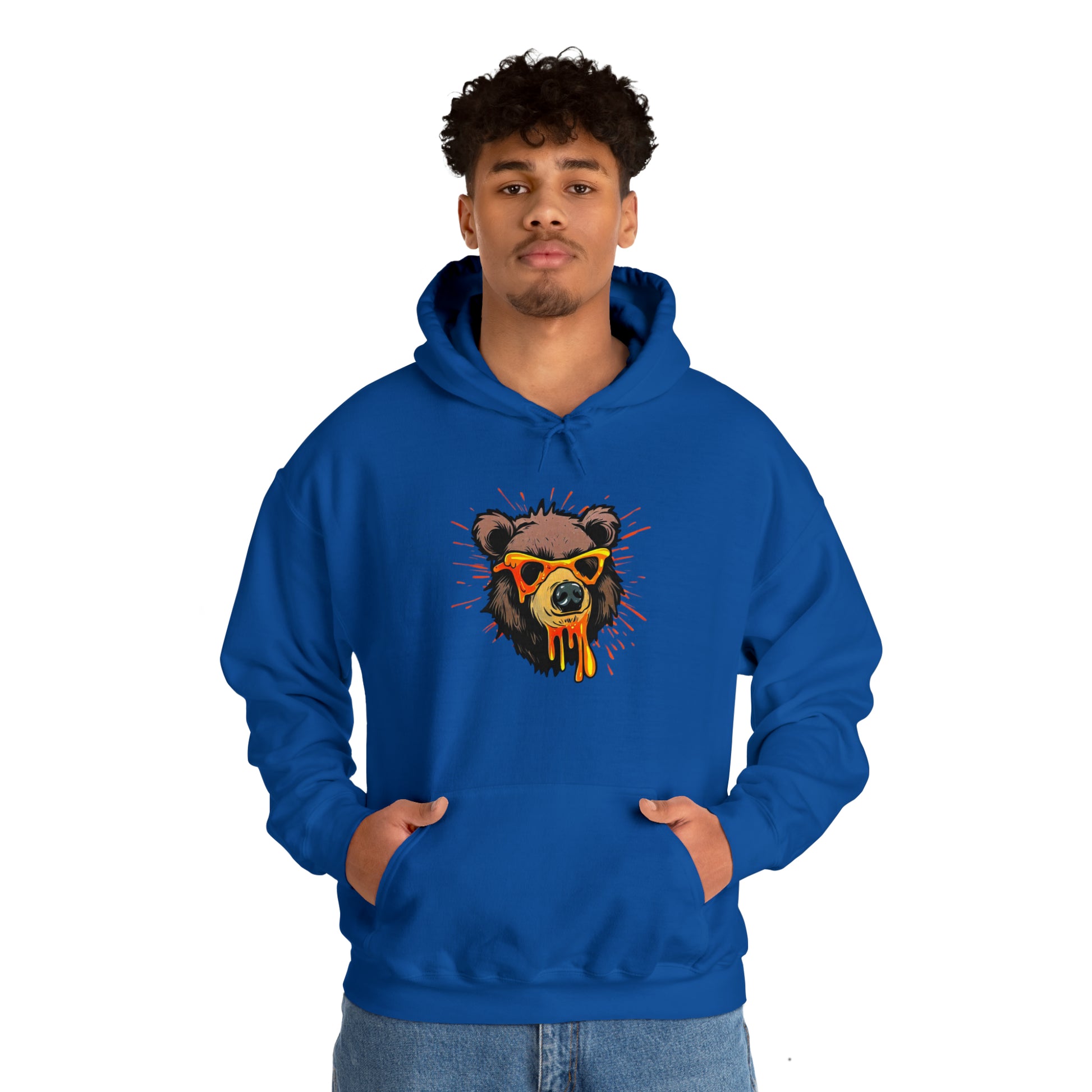 Bear Hoodie, Graffiti Graphic Shirt, Street Art, Urban Art, Unisex Heavy Blend™ Hooded Sweatshirt,