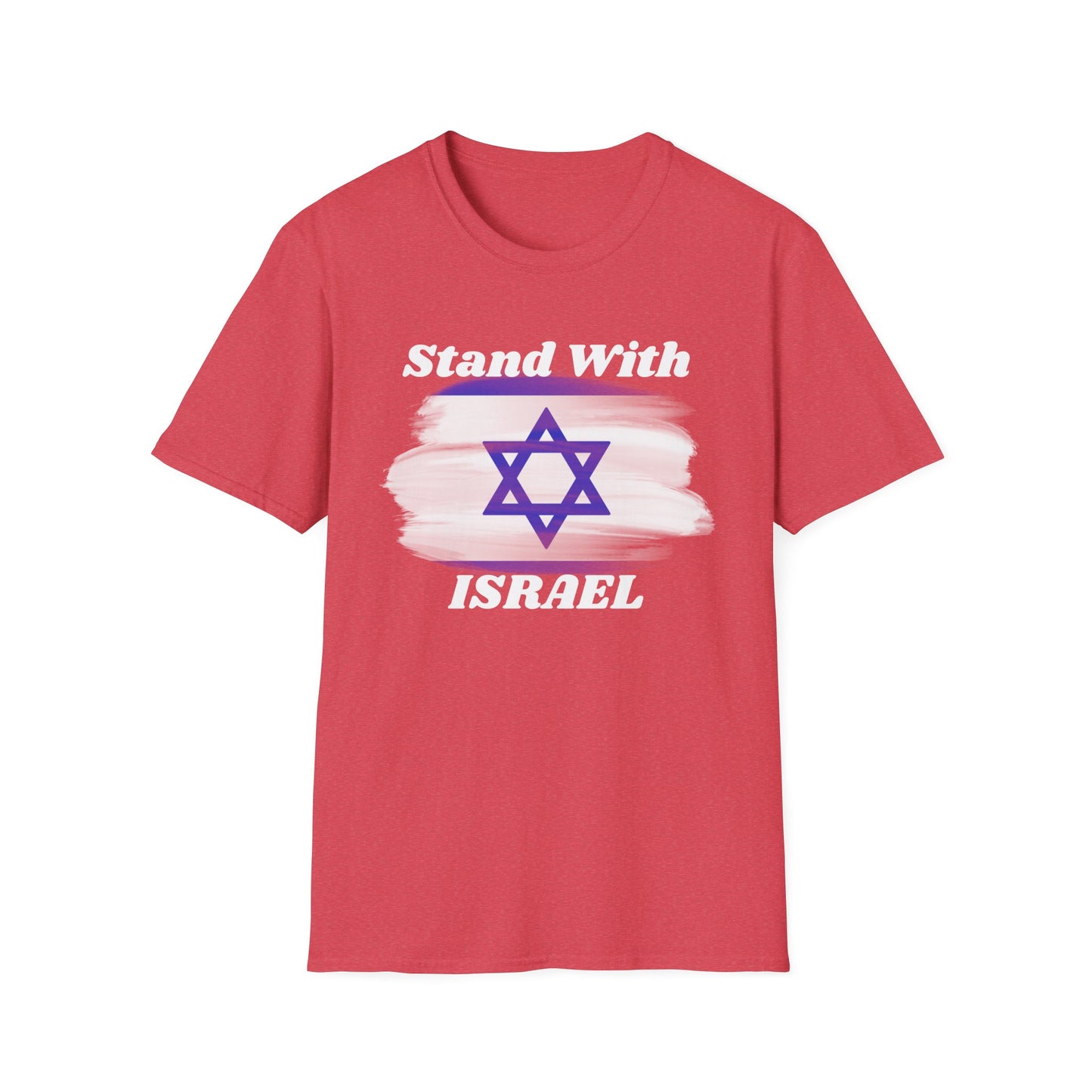 Stand with Israel Graphic T-Shirt Heather Red